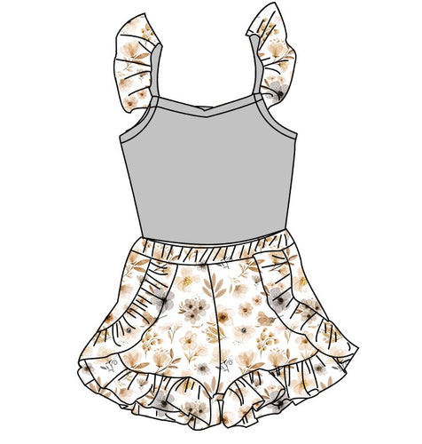 Custom floral romper