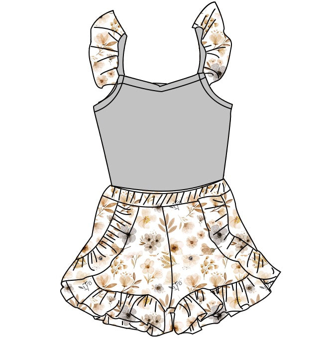 Custom floral romper