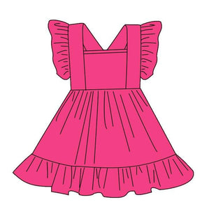 Custom pink keyhole dress