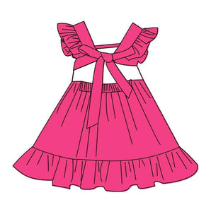 Custom pink keyhole dress