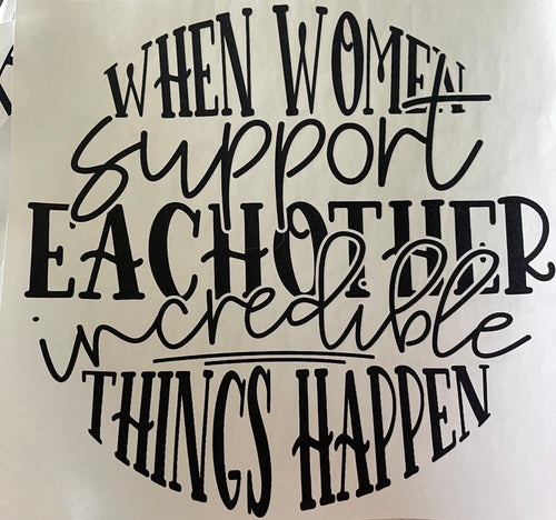 When women support
