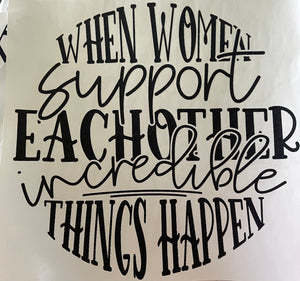 When women support